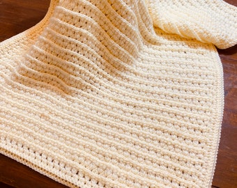 Easy Crochet Baby Blanket Pattern, All Sizes (Instant Download)