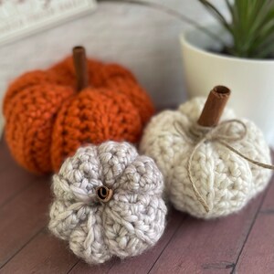 Decorative Pumpkins • Autumn Table Decor • Fall Pumpkin Decor • Crochet Pumpkins