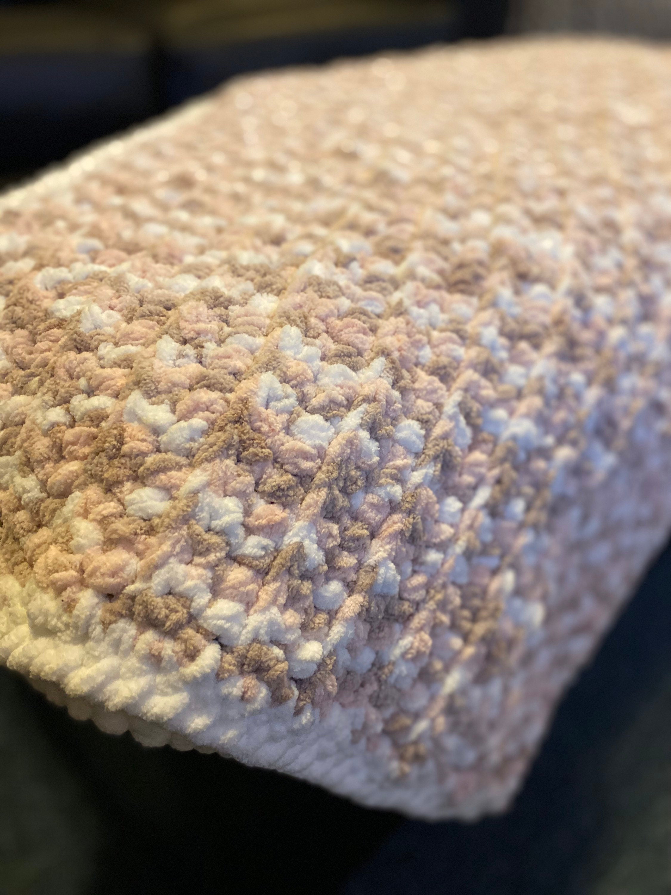 Rose Gold Pink and White Crochet Blanket Crochet Baby Etsy