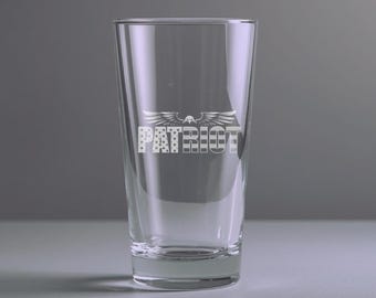 Custom Engraved Pint Glass, Personalized Beer Glass with Logo or Text