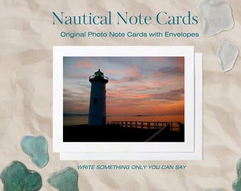 Nautical Note Cards | Lights Houses - Set of 6