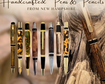 Stylos en bois tourné à la main : stylo à bille ou stylo plume fabriqué à la main