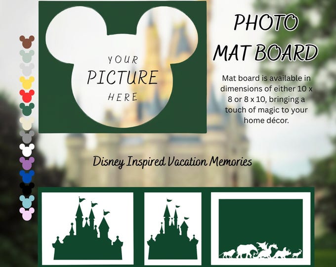 Disney Inspired Photo Mat Board | Vacation Keepsake