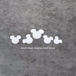 Disney Inspired Confetti, White Pearl Shimmer Cardstock, 5 sizes image 2