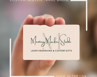 Médaillon acrylique personnalisé à sublimation : support magnétique, fabriqué aux États-Unis