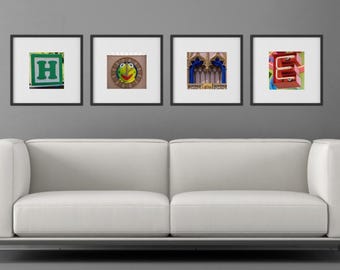 Décoration d'intérieur Disney | Lettres des parcs avec passe-partout (cadre 12 x 12 po.)