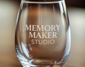 Verre à vin sans pied gravé personnalisé | Cadeau personnalisé