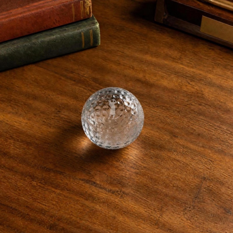 Golf Crystal Paperweight - Etsy