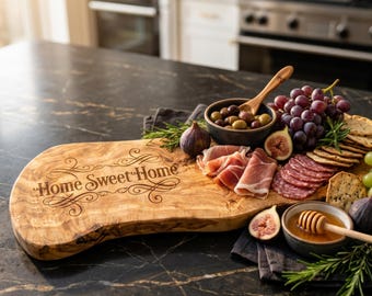 Large Personalized Olive Wood Charcuterie Board , 29' x 7.5"