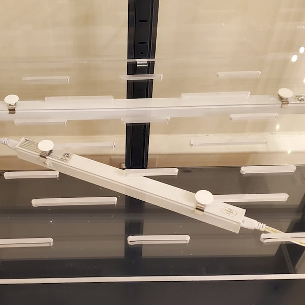 Grow Light Holder/ Mount (set of 8) | Acrylic Shelves | Ikea Greenhouse