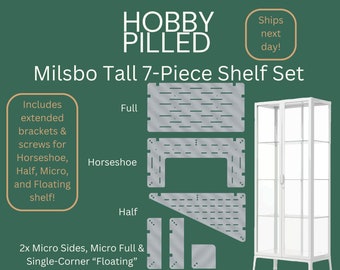 Milsbo Tall 7-Piece Shelf Set | 3/8" Clear Acrylic | Ikea Greenhouse