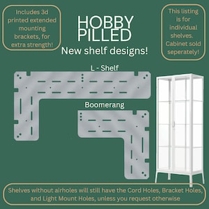 Milsbo Tall - New Shelf Designs! - Boomerang and L-Shelf - New from HobbyPilled!  Clear cast acrylic - Ikea Greenhouse