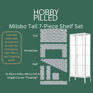 Milsbo Tall 7-Piece Shelf Set | 3/8&quot; Clear Acrylic | Ikea Greenhouse