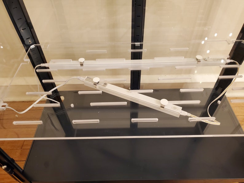 Grow Light Holder/ Mount set of 8 Acrylic Shelves Ikea Etsy