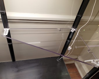 Zestaw szerokiej półki Milsbo z przedłużonym wspornikiem! - Trójkąt akrylowy 3/8" - wsporniki drukowane w 3D - do szerokiej szklarni Milsbo IKEA