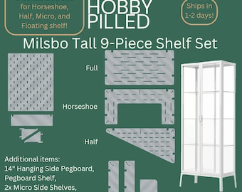 Milsbo Tall 9-Piece Shelf Set | 3/8" Clear Acrylic | Ikea Greenhouse