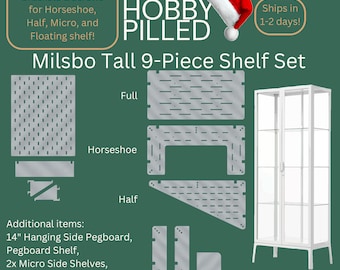 Ensemble d'étagères hautes 9 pièces Milsbo | Acrylique transparent 3/8" | Serre Ikea