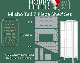 Milsbo Tall 7-Piece Shelf Set | 3/8" Clear Acrylic | Ikea Greenhouse