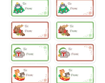 Holiday Sticker Tags
