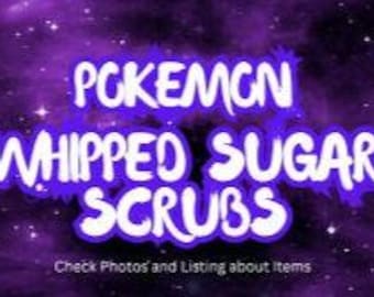 Anime Inspired Whipped Sugar Scrubs, Video Game Inspired, Body Scrub, Foaming Whip Soap, Whipped Scrub Soap, Sugar Whipped Soap, Exfoliating