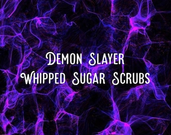 Demon Slayer Inspired Whipped Sugar Scrub, Anime Body Exfoliant