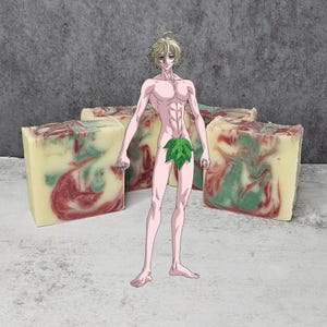 Jabón artesanal en barra Padre de la Humanidad, Jabón inspirado en el anime, Jabón inspirado en el manga, Jabón artesanal, Jabón vegano, Jabón procesado en frío