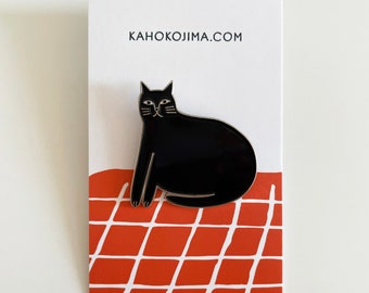 Black Cat Enamel Pin Badge