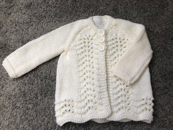 newborn cream cardigan