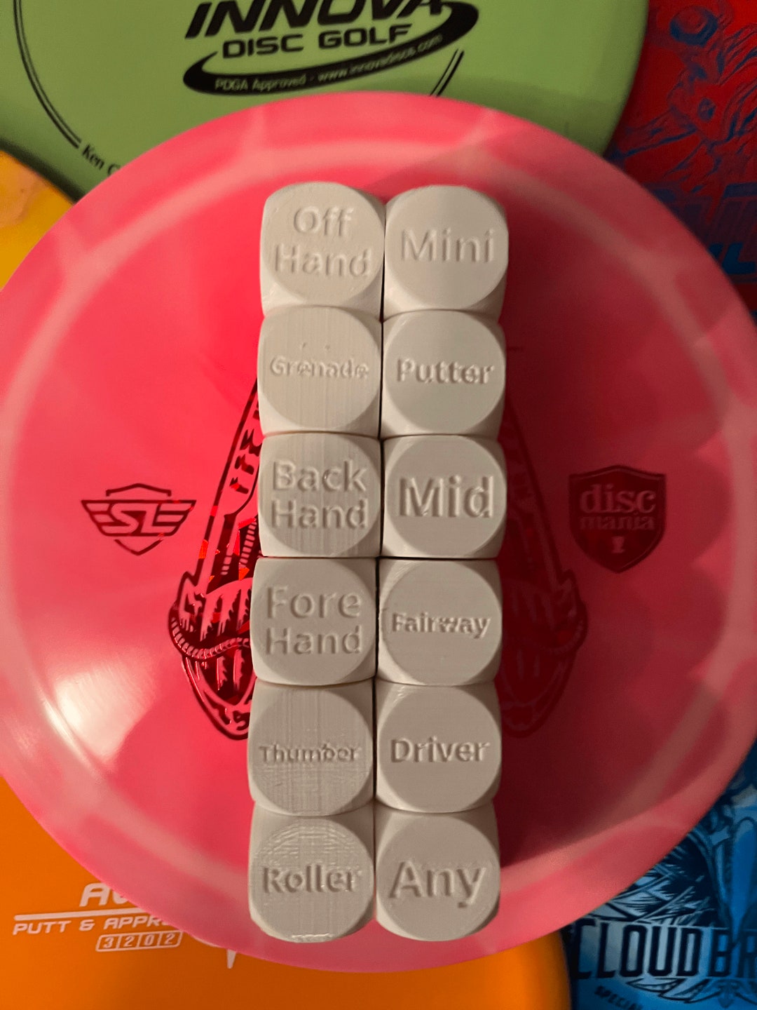 Disc Dice sold as Pair Etsy