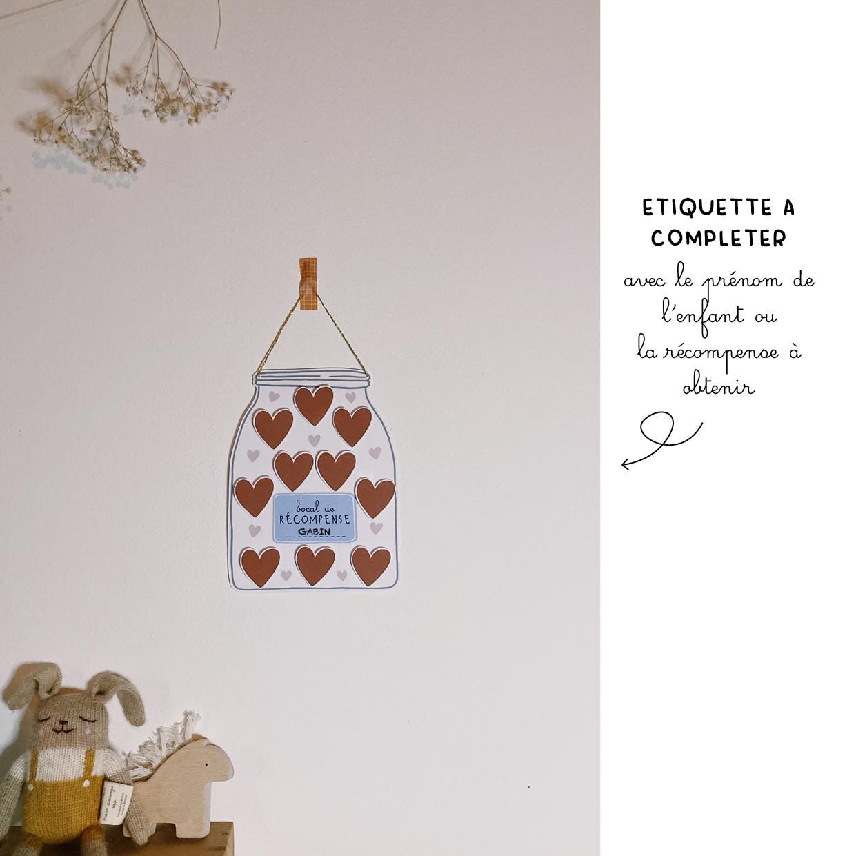YunBey Pot De Récompense Voiture – Tableau De Récompenses Enfant Avec 25 Jetons Voitures, Pot En Bois Pour Garçons Et Filles, Motivation Maison & École
