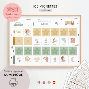 Routine enfant personnalisée Montessori | Tableau de routine Matin et Soir Voiture, Planning Enfant Imprimable, Autonomie, PDF | Multilingue