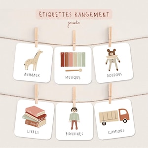 etichette per riporre i giocattoli - contenitore trofast - Montessori - organizzazione della cameretta dei bambini