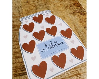 Bocal de récompense pour enfants et tout-petits, tableau de récompense de comportement pour l'entraînement à la maison, tableau de motivation pour développer un bon comportement pour garçons et filles