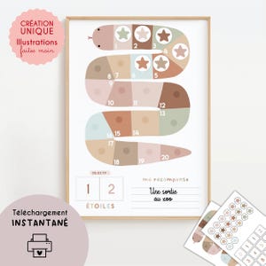 Printable Child Reward Chart | Motivation, Progress, Routine, Behavior Tracking, Positive Montessori Education, Reusable, PDF