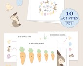 Livre d'activité pâques enfant imprimable - Montessori - jeux, organisation, tri, puzzle, lapin - printable easter