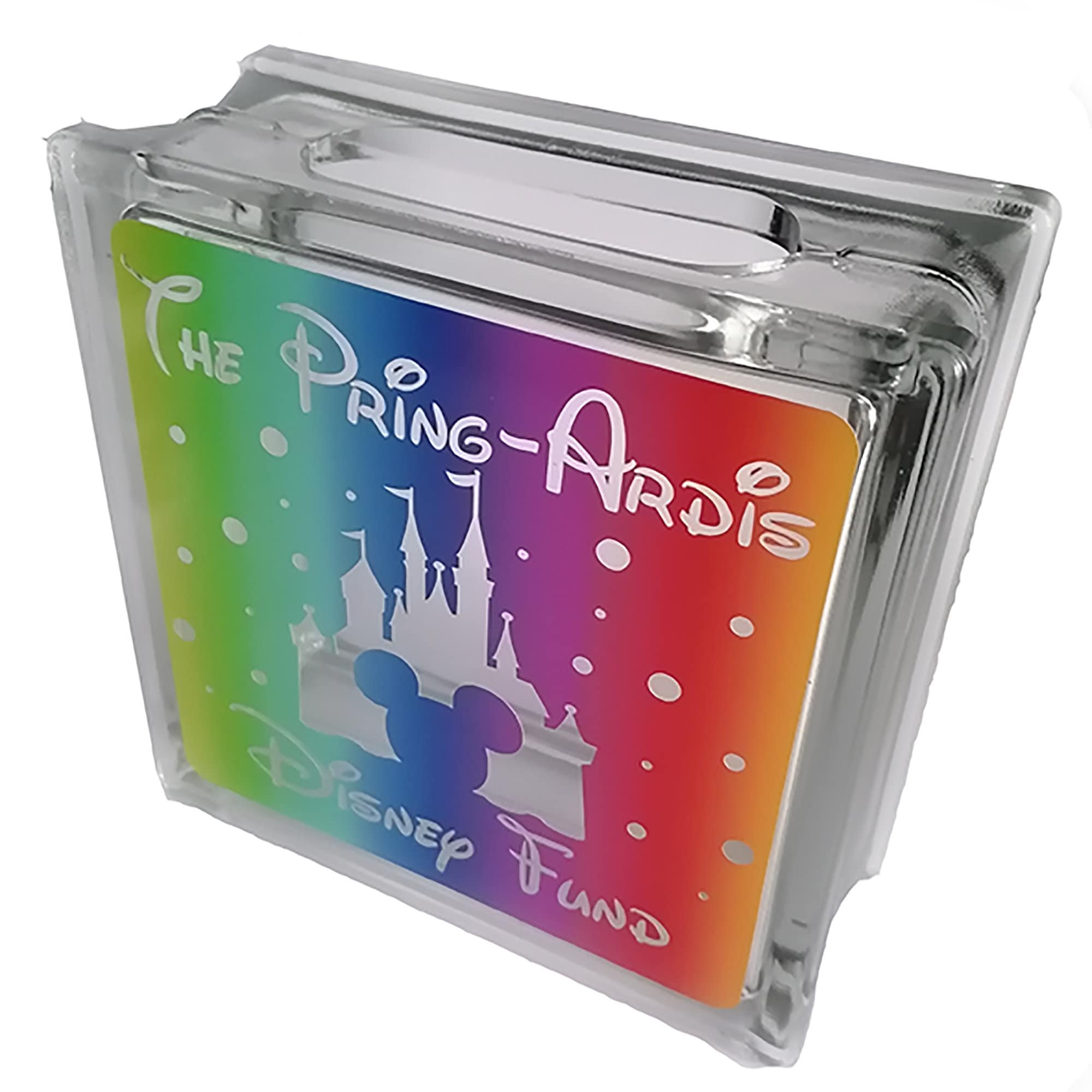 Glass Rainbow 'disney Fund' Money Box Small Can Be Etsy UK