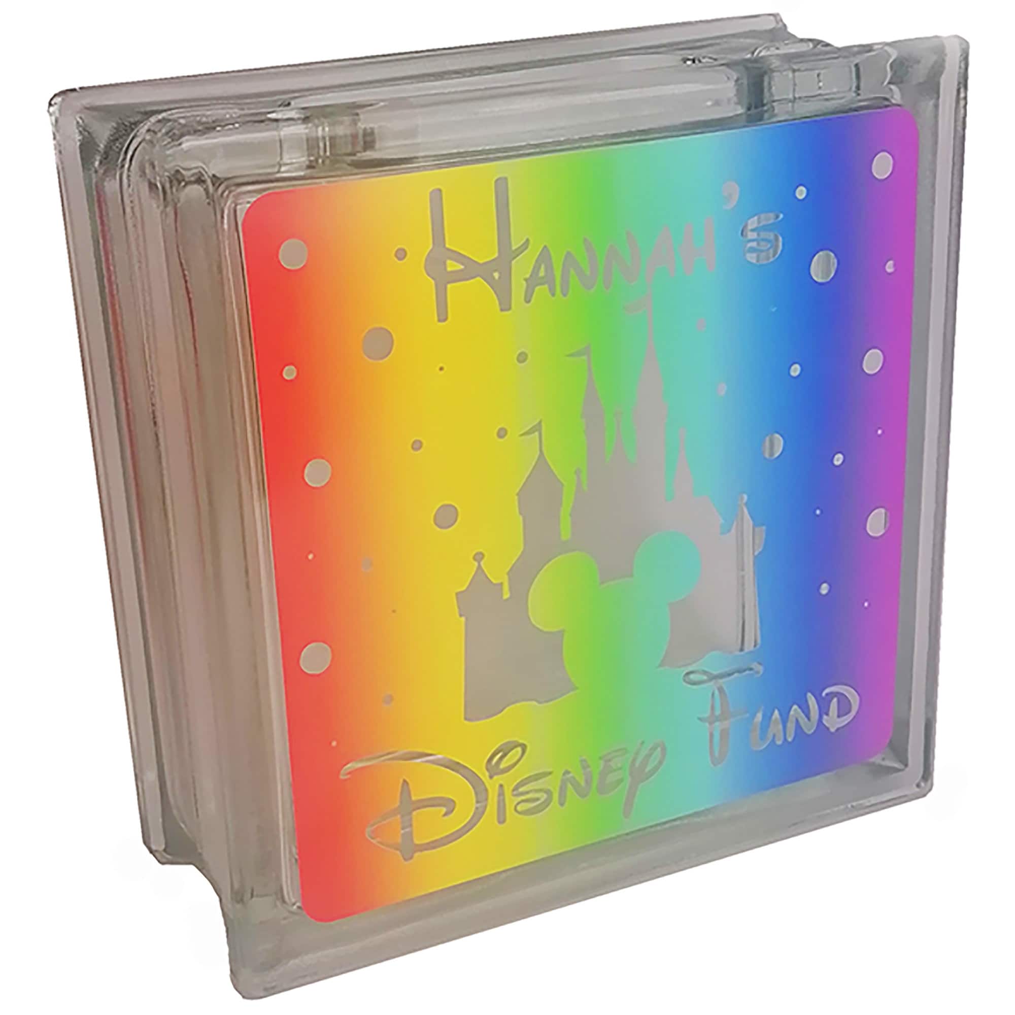 Glass Rainbow 'disney Fund' Money Box Small Can Be Etsy UK
