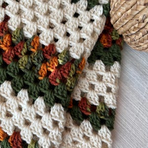 Olive Green and Rust Personal Afghan