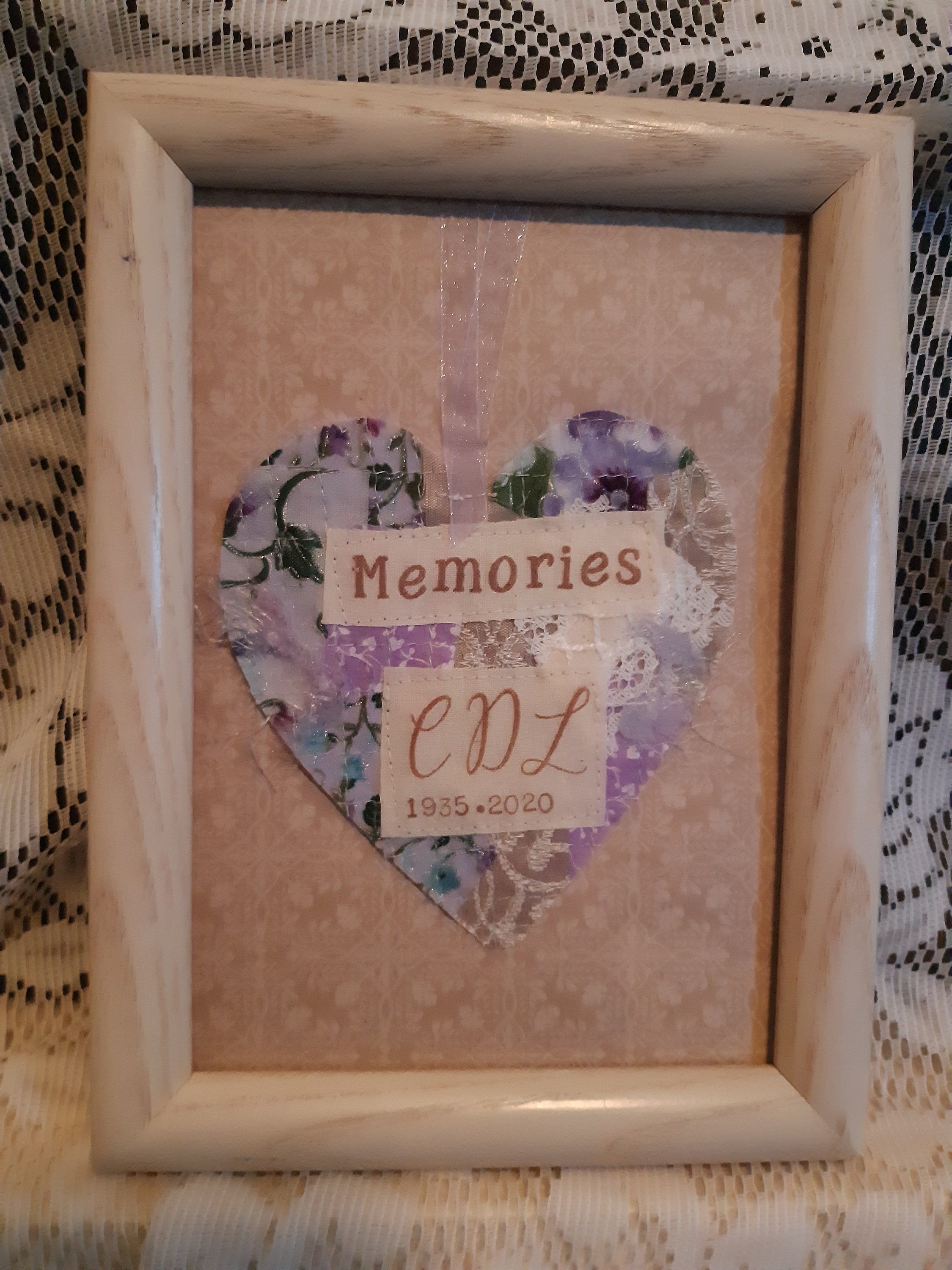 SympathyMemorialTribute Add A Keepsake Heart To A Greeting Etsy
