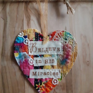 Easter/Celebrate Spring/Add a Keepsake Heart to a Greeting Card you send  - "Believe In HIS Miracles"