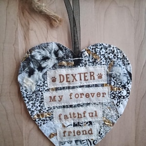 Pet lover tribute/Rememberance of a pet/Gift for the loss of a pet/Personalized Keepsake Heart - "My Forever Faithful Friend"