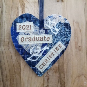 Graduation, Graduate Gift, Personalized ,Add a Keepsake Heart to a greeting card you send - &quot;2021 GRADUATE&quot;