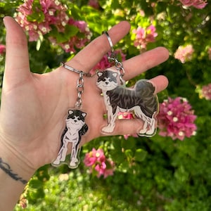 Japanese Akita Dog 2.5in Acrylic Keychain, Akita Dog Mom Gift