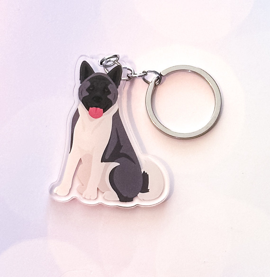 American Akita Dog Keychain Etsy