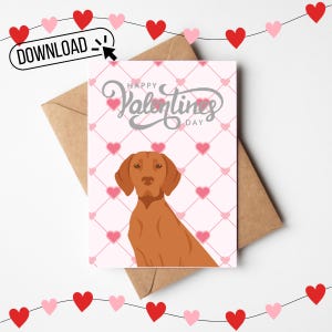 Carte de voeux imprimable numérique 5 x 7 pour chien Vizsla, maman Vizsla, cadeau Vizsla, amoureux de Vizsla