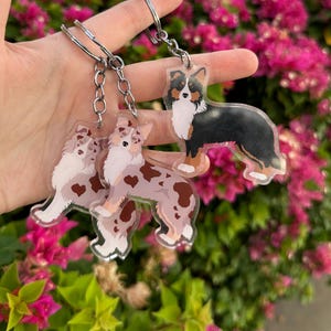 Border Collie Dog 2.5in Acrylic Keychain, Border Collie Dog Mom Gift