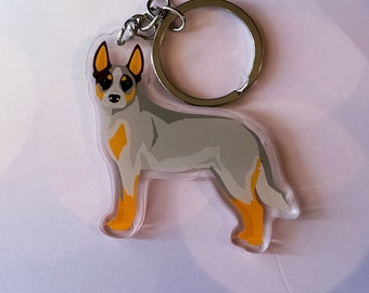 Australian Cattle Dog 2.5in Acrylic Keychain, Cattle Dog Mom Gift