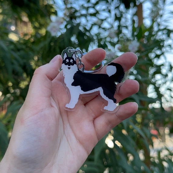 Siberian husky shop keychain
