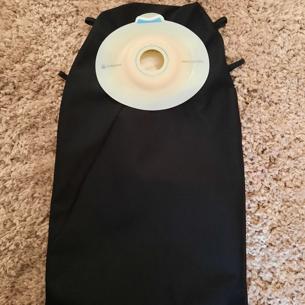 Deluxe heavy duty shower cover. Black. Comes with either closed back or velcro fastener. Select flange size and length for perfect fit.