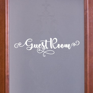 Guest Room Vinyl Decal -  Guest Room Sticker - Guest Room Decal - Guest Room Door Decal -Guest Room Label - Guest Room Sign -Guest Room Wall